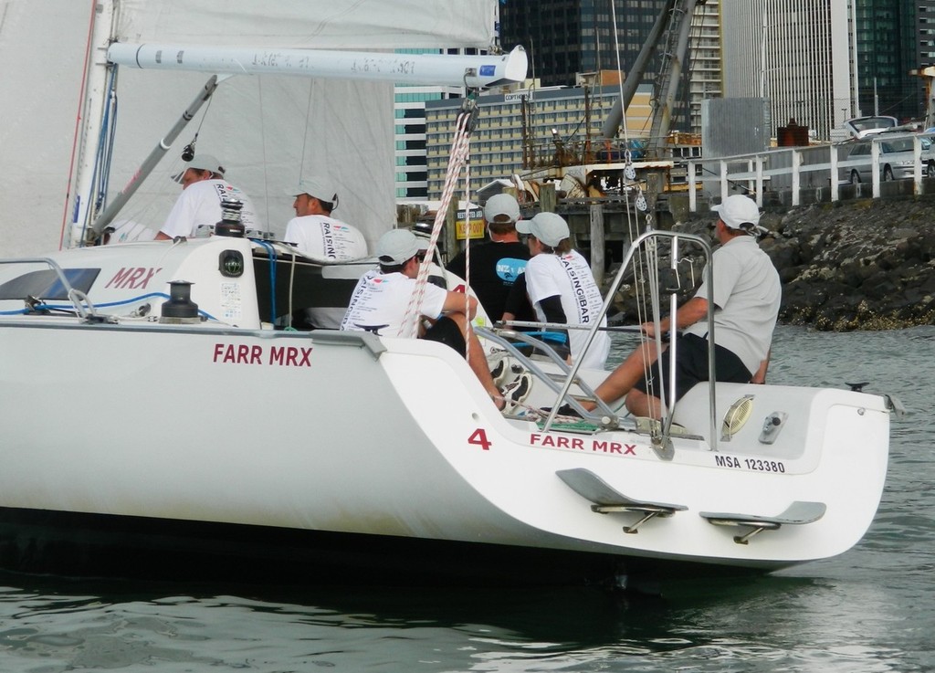 It wasn't Southern Spars day even with regular MRX sailor Russell Wood on the helm - 2012 NZ Marine Industry Sailing Challenge © Tom Macky